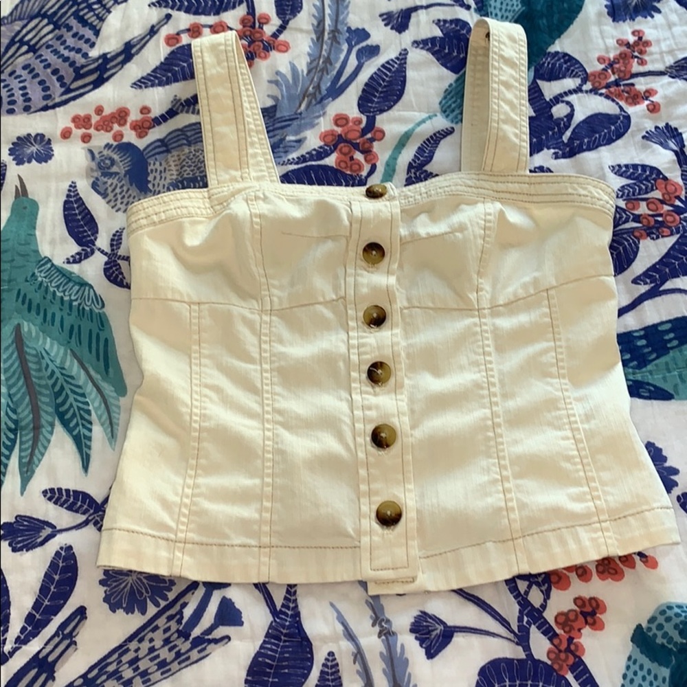 Pilcro & the Letterpress Button Front Top